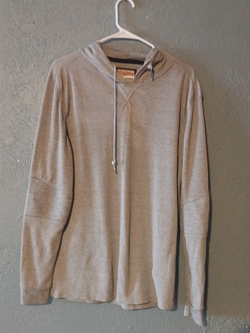 Men's Light Gray Crewneck Hoodie Sweater